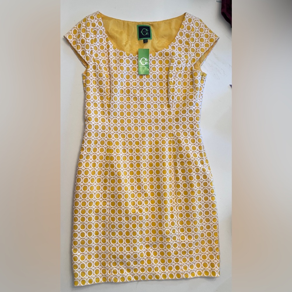 NWT C-Wonder yellow sheath dress size 12